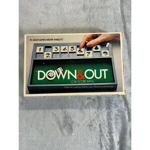 Down & Out 1979 Vintage Dice Board Game Low Score Wins Family Complete Used